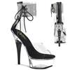 Pleaser - CAPTIVA624RS Sandale à bride à la cheville, Pole dance chaussures - Noir Product image